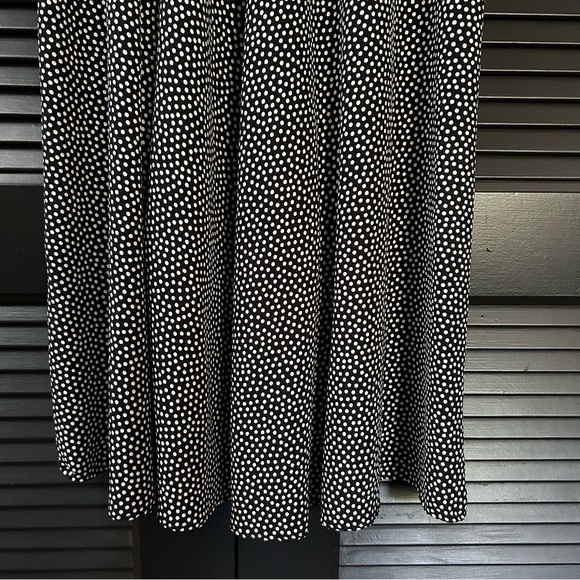 Vintage 90’s RomCom Style Long and Loose Black and White Polka Dot Dress, Size 6 - Picture 7 of 14